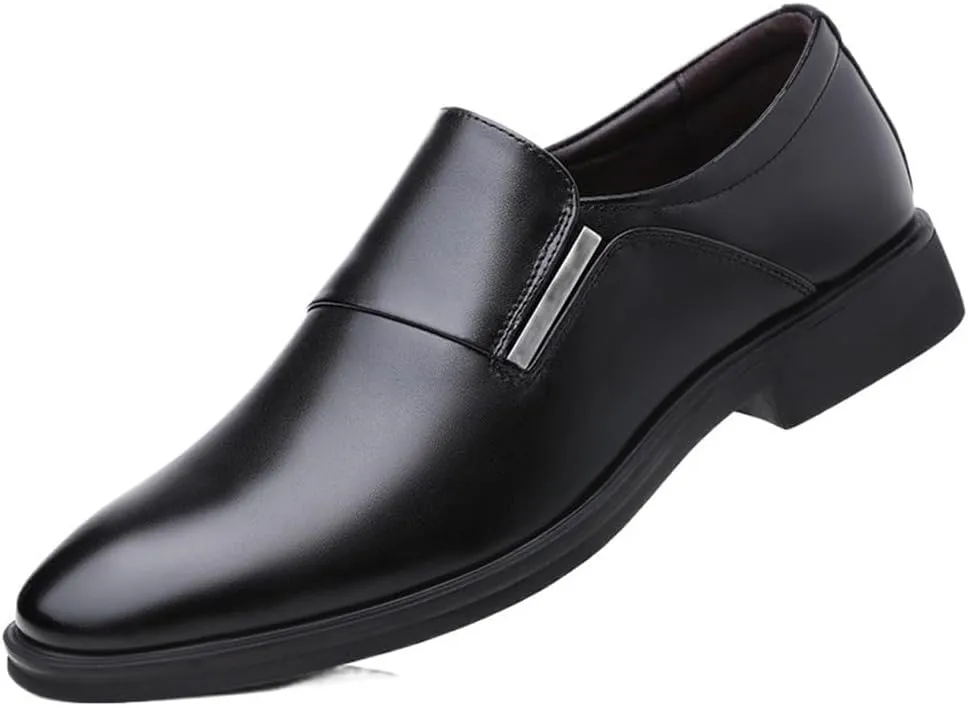 Business Formal Shoes for Men Hasp Slip On Leather Oxfords Loafers Dress Footwear
