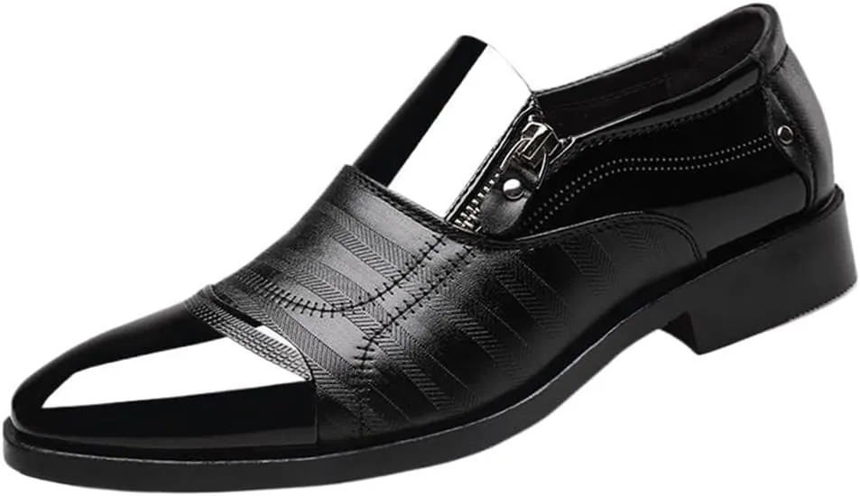 Business Formal Shoes for Men Slip On Leather Oxfords Loafers Dress Casual Shoes