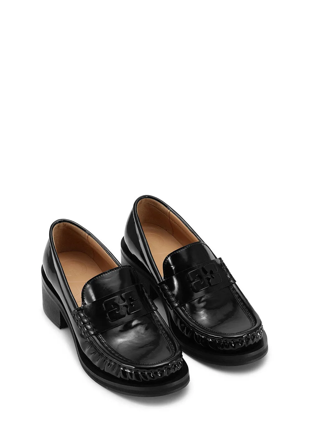 Butterfly Mid Heel Patent Loafer