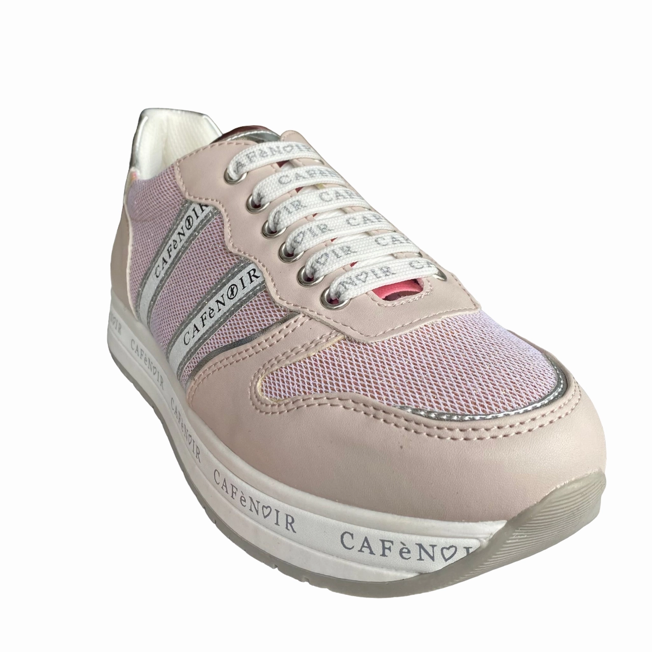 Caf??Noir sneakers con zeppa da ragazza con laccio e cerniera laterale C-2032 pink Sandals Fast Run
