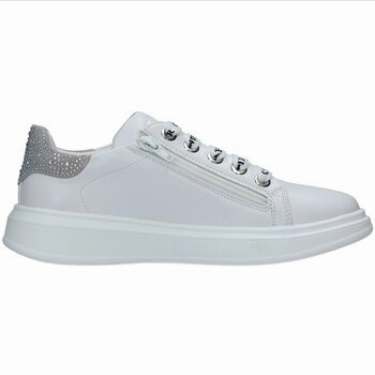Hyper Breathable Vamp running in the night shoes Caf??Noir sneakers da ragazza con laccio e zip laterale C-2020 white