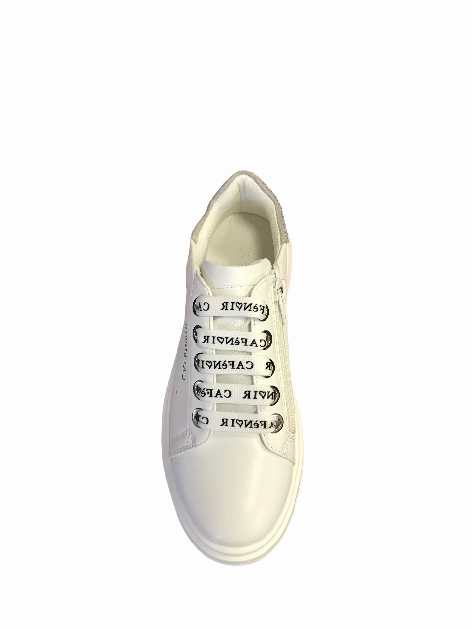 patterned - design shoes Caf??Noir sneakers da ragazza con tomaia stampata laccio e cerniera laterale C-2080 white-silver