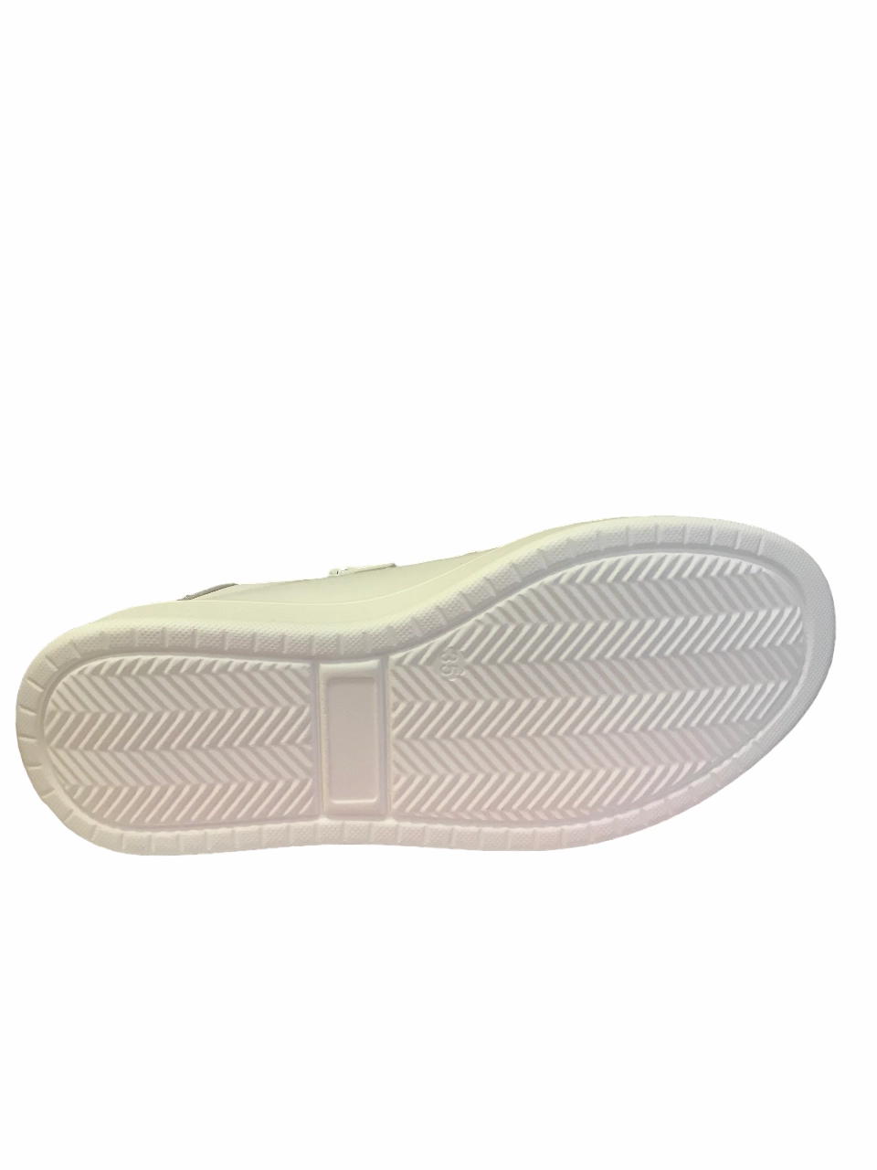 Caf??Noir sneakers da ragazza con tomaia stampata laccio e cerniera laterale C-2080 white-silver traction - enhanced shoes