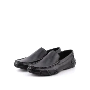camel active Leather Classy Smart Slip On Shoes Men Black REMIZ 872403-AM1SV-1 BLACK