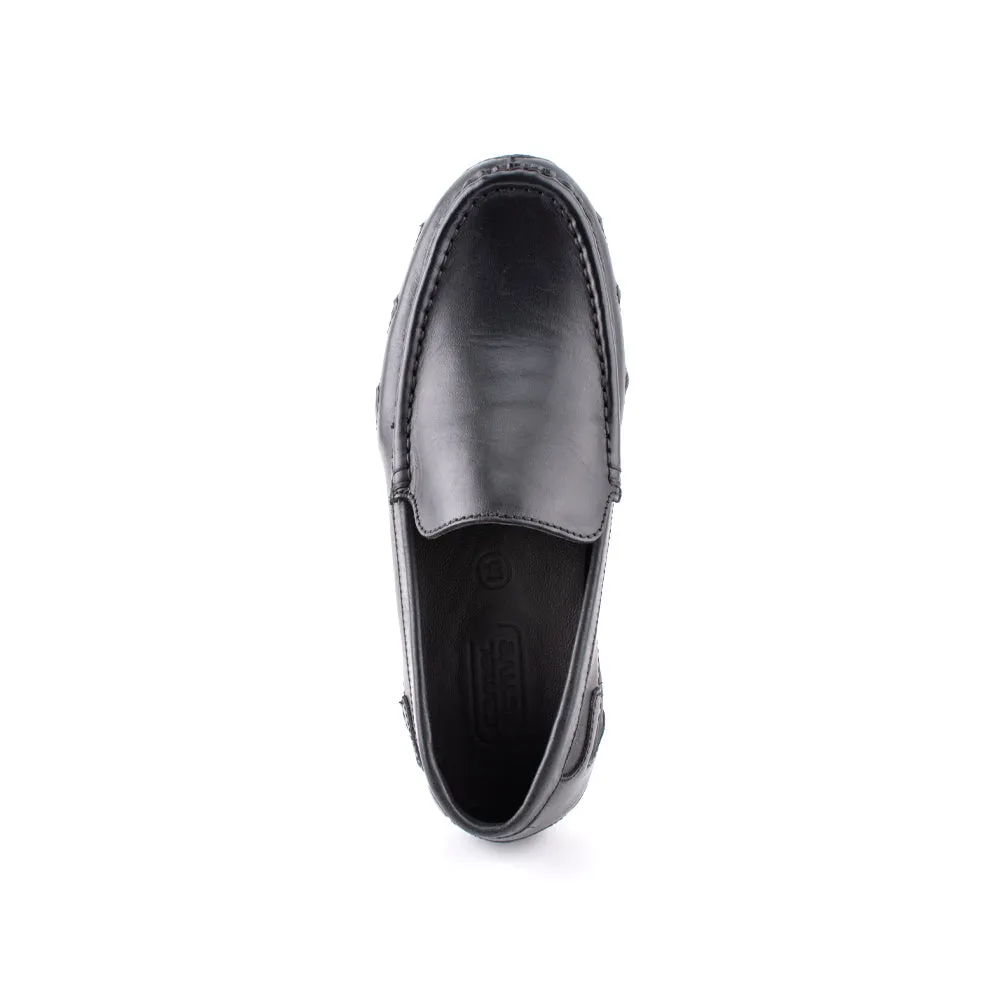 camel active Leather Classy Smart Slip On Shoes Men Black REMIZ 872403-AM1SV-1 BLACK