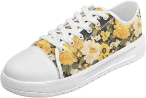 Canvas Shoes for Women Low Top Casual White Black Sneakers Womens Lace Up Fashion Comfortable Walking Shoes
