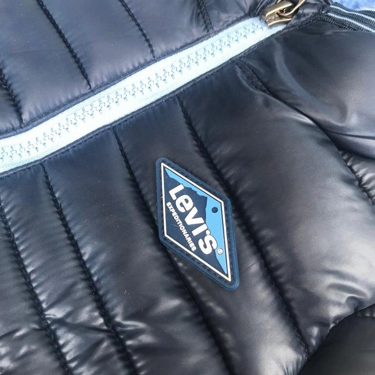 Button Snap Conversion subtle style Levi's Kids Piumino con cappuccio da bambino foderato in sherpa 6EF434 8EF434-C8D blu