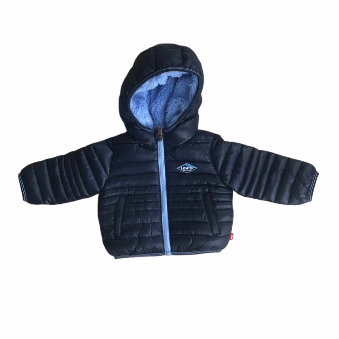Levi's Kids Piumino con cappuccio da bambino foderato in sherpa 6EF434 8EF434-C8D blu Anti Pilling