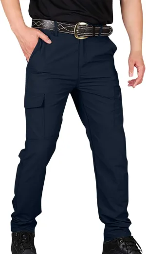 Cargo Hiking Pants Men Related Fit Waterproof Stretchy Work Lightweight Outdoor Camping Tactical Pants with Pockets