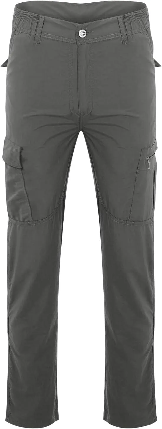 Cargo Hiking Pants Men Related Fit Waterproof Stretchy Work Lightweight Outdoor Camping Tactical Pants with Pockets