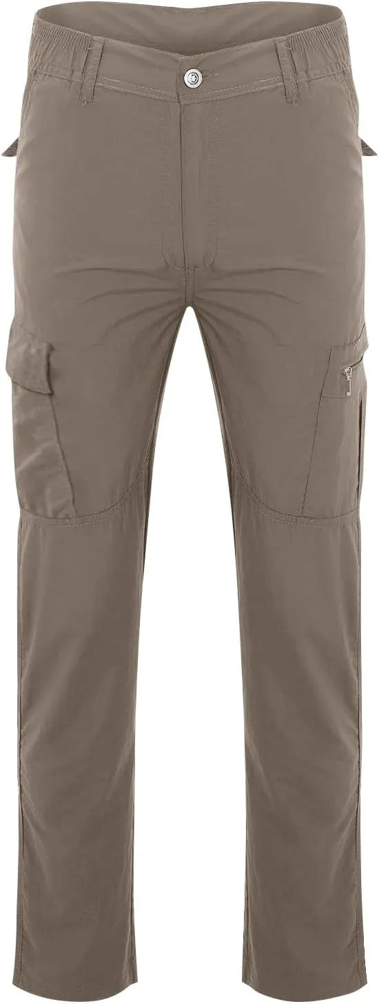 Cargo Hiking Pants Men Related Fit Waterproof Stretchy Work Lightweight Outdoor Camping Tactical Pants with Pockets