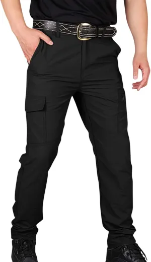 Cargo Hiking Pants Men Related Fit Waterproof Stretchy Work Lightweight Outdoor Camping Tactical Pants with Pockets