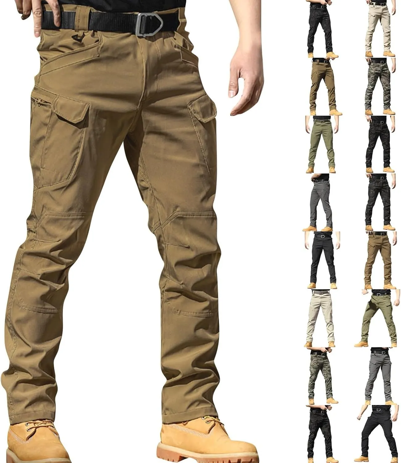 Cargo Pants for Men Climbing Relaxed Fit Flexcamo Work Pants Quick-Dry Stretch Outdoor Classic Travel Tactical Pant