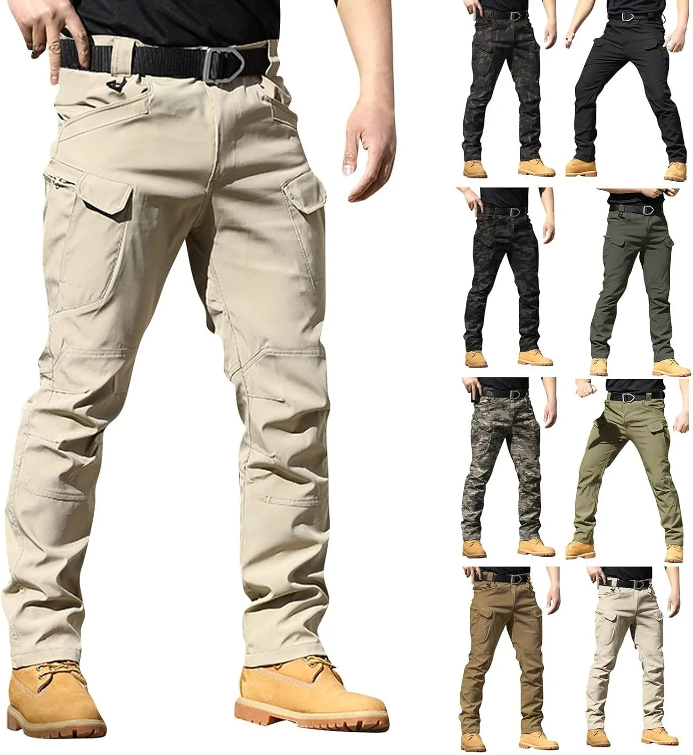Cargo Pants for Men Climbing Relaxed Fit Flexcamo Work Pants Quick-Dry Stretch Outdoor Classic Travel Tactical Pant