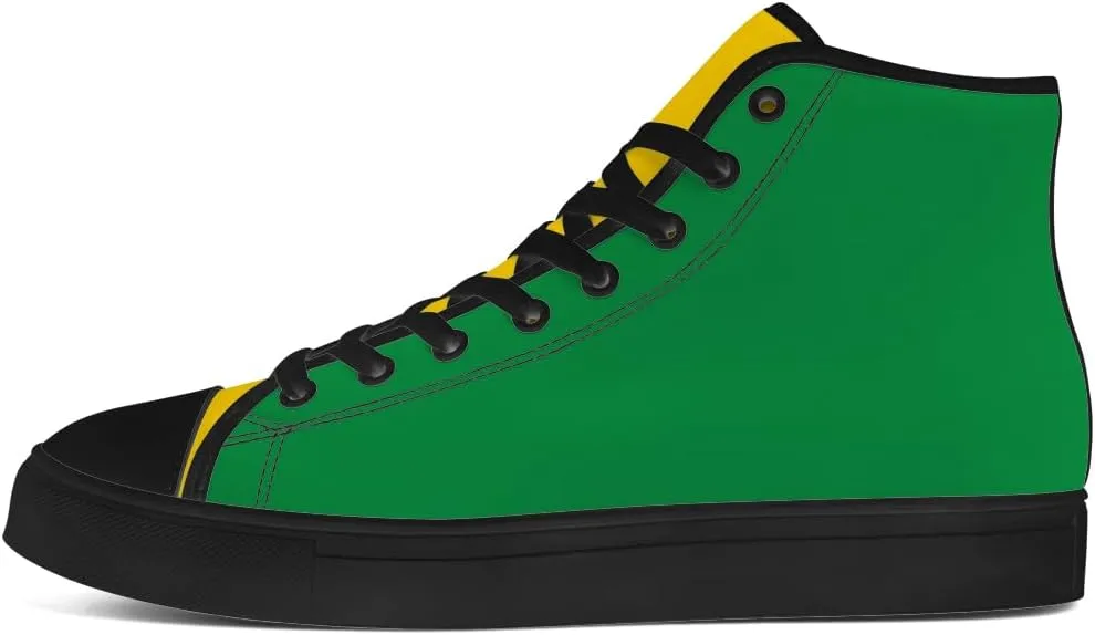 Carnival High Top Canvas Shoes Purple Green Yellow High Top Sneakers Lace Up Casual Shoes Gifts for Women Men