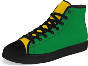 Carnival High Top Canvas Shoes Purple Green Yellow High Top Sneakers Lace Up Casual Shoes Gifts for Women Men