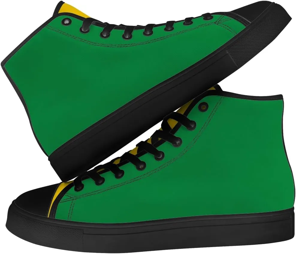 Carnival High Top Canvas Shoes Purple Green Yellow High Top Sneakers Lace Up Casual Shoes Gifts for Women Men