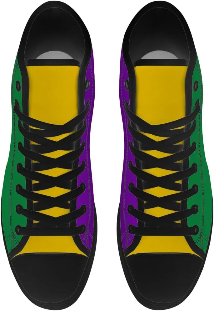 Carnival High Top Canvas Shoes Purple Green Yellow High Top Sneakers Lace Up Casual Shoes Gifts for Women Men
