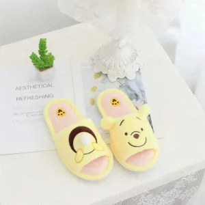 Cartoon Print Open Slippers