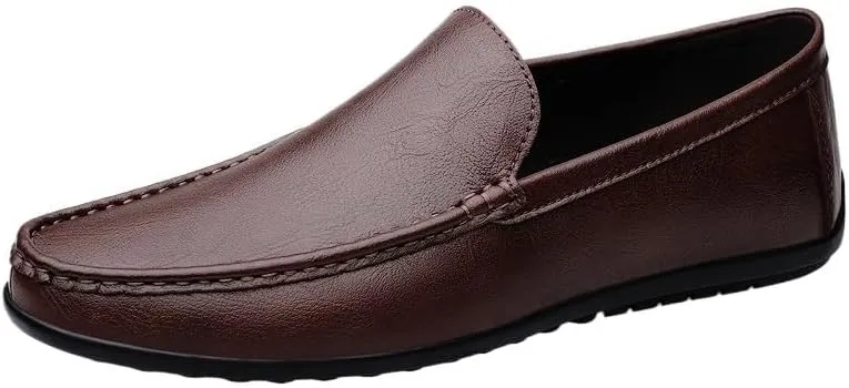 Casual Loafers for Men Suede Vamp Business Solid Color Anti-Slip Non Slip Resistant Casual Slip-on