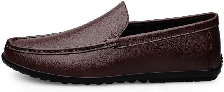 Casual Loafers for Men Suede Vamp Business Solid Color Anti-Slip Non Slip Resistant Casual Slip-on