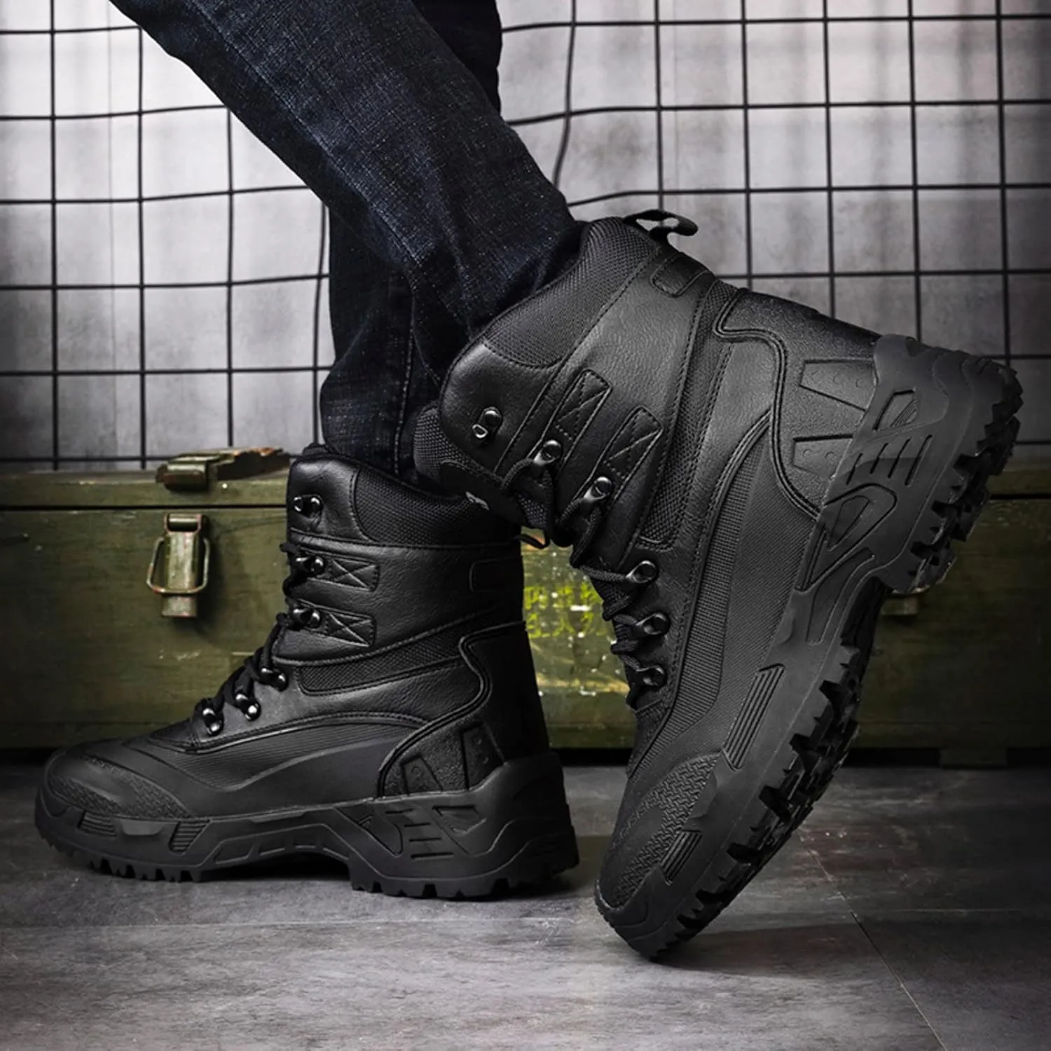 Casual Shoes for Men Men Sports Shoes Fashion New Pattern Outdoor Mountaineering Boots Physical Training Boots Thick