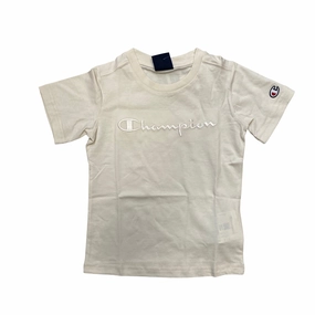 Champion maglietta manica corta in cotone da ragazzo 306777 YS137 beige Comfy and Versatile Zero Waste Production