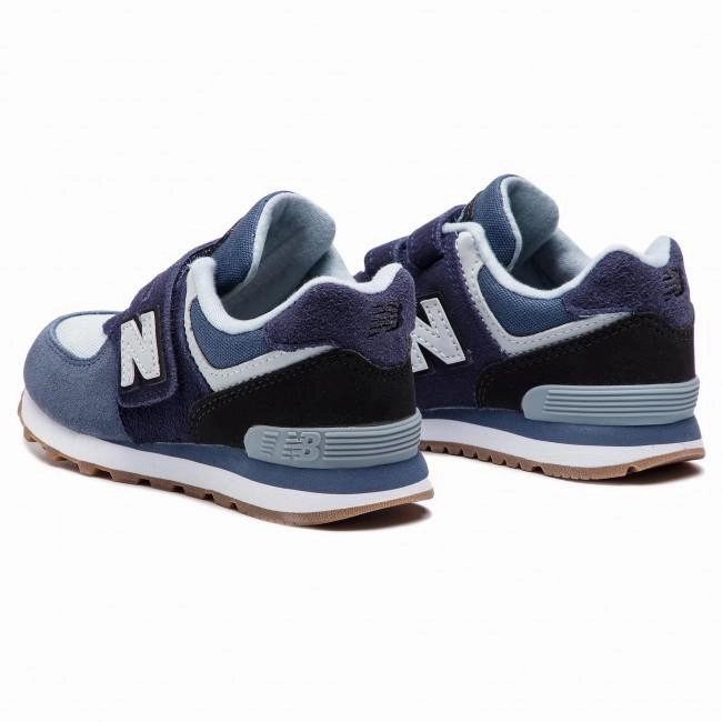 New Balance sneakers da bambino YV574MLA navy running in a soccer field area shoes Airflow Channel Soles