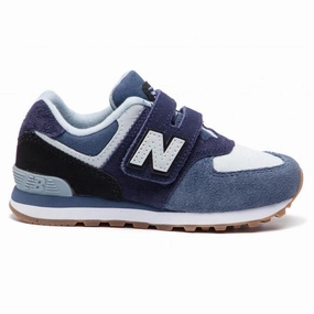 New Balance sneakers da bambino YV574MLA navy high - visibility shoes rehabilitation aid