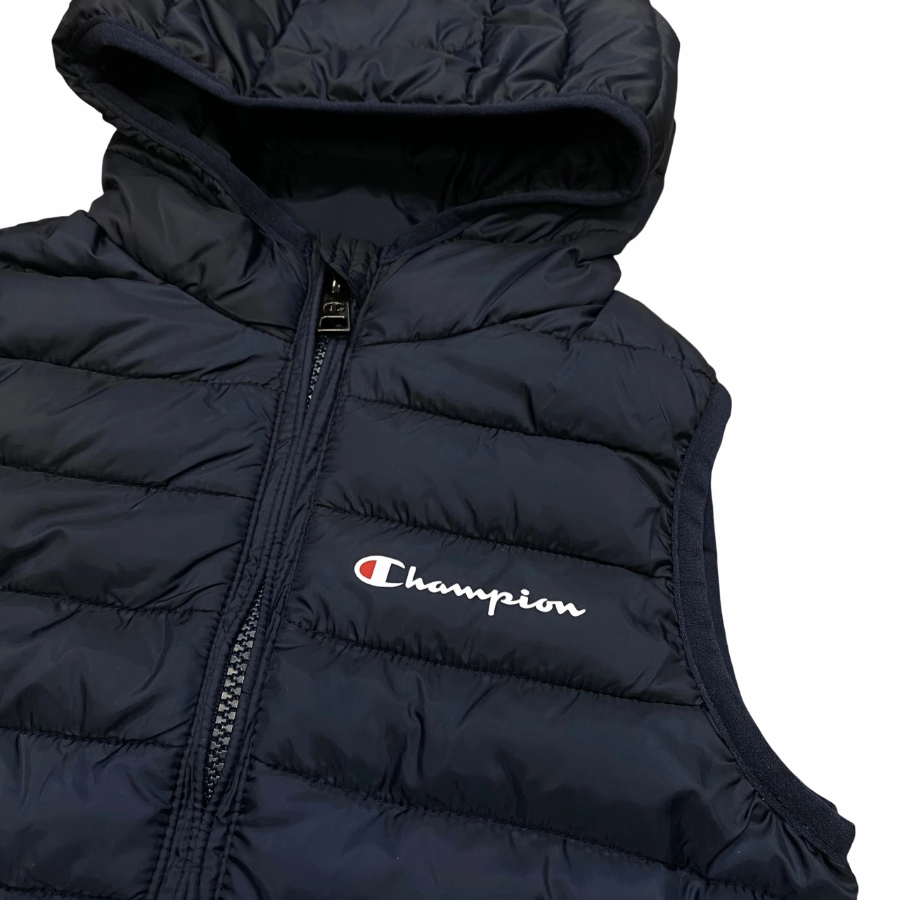 Champion giubbino smanicato junior con cappuccio 307134_BS501 blu TapedSeams