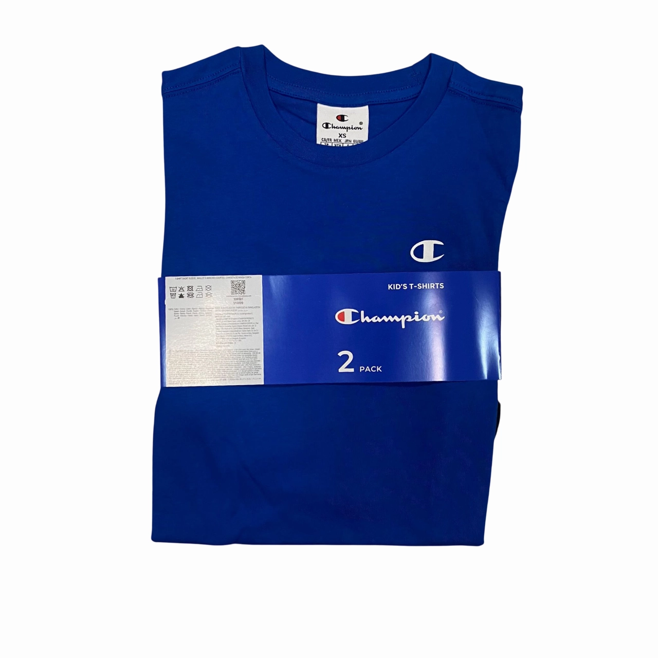 Champion 2 magliette girocollo manica corta junior 306581 BS023 azzurro-blu Comfy and Versatile