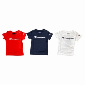 Classic and Comfy Champion 3T-shirt manica corta 305974 WW006 white-red-navy