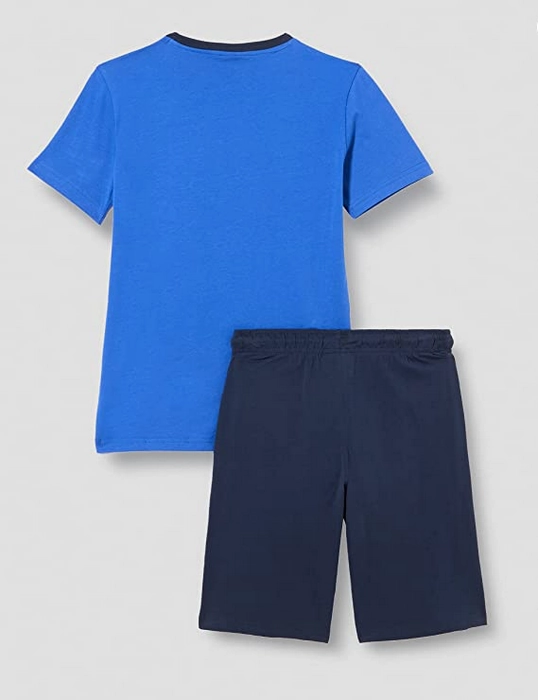 Flexible Neckband Champion completino da ragazzo Legacy Graphic T-shirt + Bermuda 306315 BS071 ETR bluette-navy