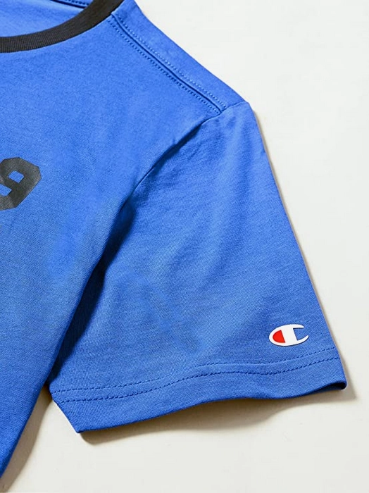 Cool Design Champion completino da ragazzo Legacy Graphic T-shirt + Bermuda 306315 BS071 ETR bluette-navy