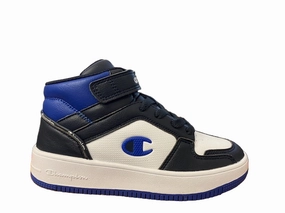Champion Scarpa alta da bambino con laccio e strappo Rebound 2.0 Mid S32413 BS501 PS navy-white-royal running in a gorge area shoes Heel Clip Stabilizer