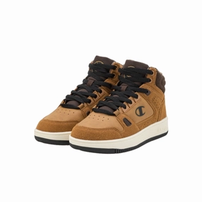 Champion scarpa sneakers alta da ragazzo Rebound Mid Winterized S32719 YS008 giallonero Impact Protection Technology