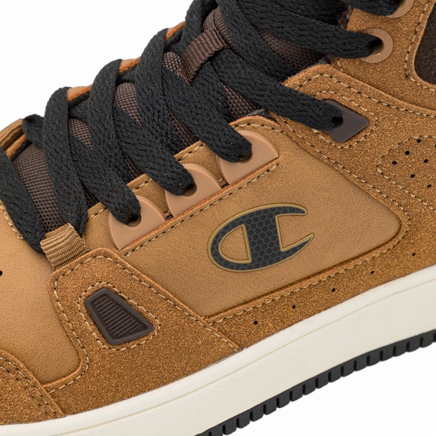 Champion scarpa sneakers alta da ragazzo Rebound Mid Winterized S32719 YS008 giallonero Practical Shoes