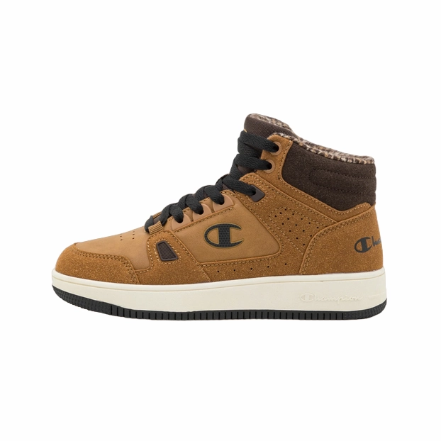 Champion scarpa sneakers alta da ragazzo Rebound Mid Winterized S32719 YS008 giallonero Supportive Arch Tech