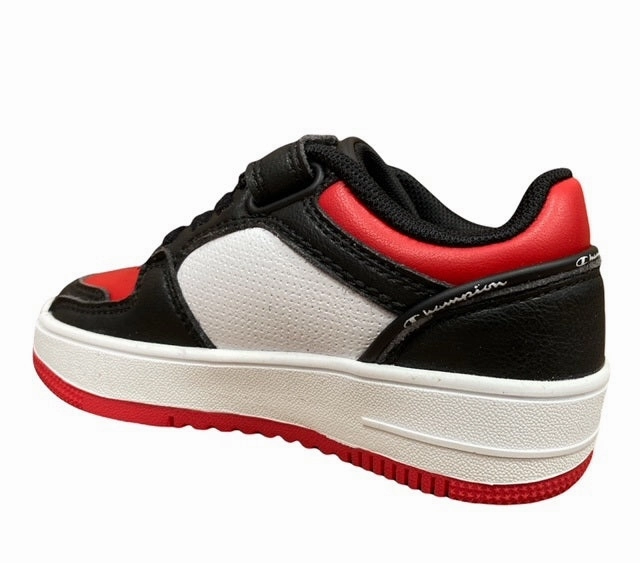 Reactive Transition Zone Champion scarpa sneakers da bambino Rebound 2.0 Low 2258-CHA-KK002 NBK/WHT/RED nero-bianco-rosso
