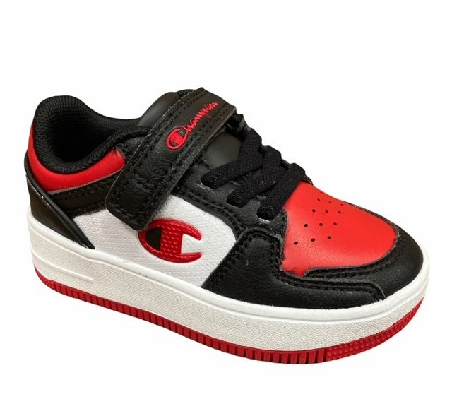 Champion scarpa sneakers da bambino Rebound 2.0 Low 2258-CHA-KK002 NBK/WHT/RED nero-bianco-rosso Orthotic Friendly Insole High-performance