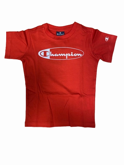 Champion T-shirt da ragazzo manica corta Legacy Graphic 306308 RS046 HRR red Micro Perforation Winter Layer