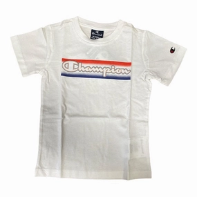 Champion T-shirt manica corta da ragazzo 305979 WW001 WHT bianco Holiday Wear