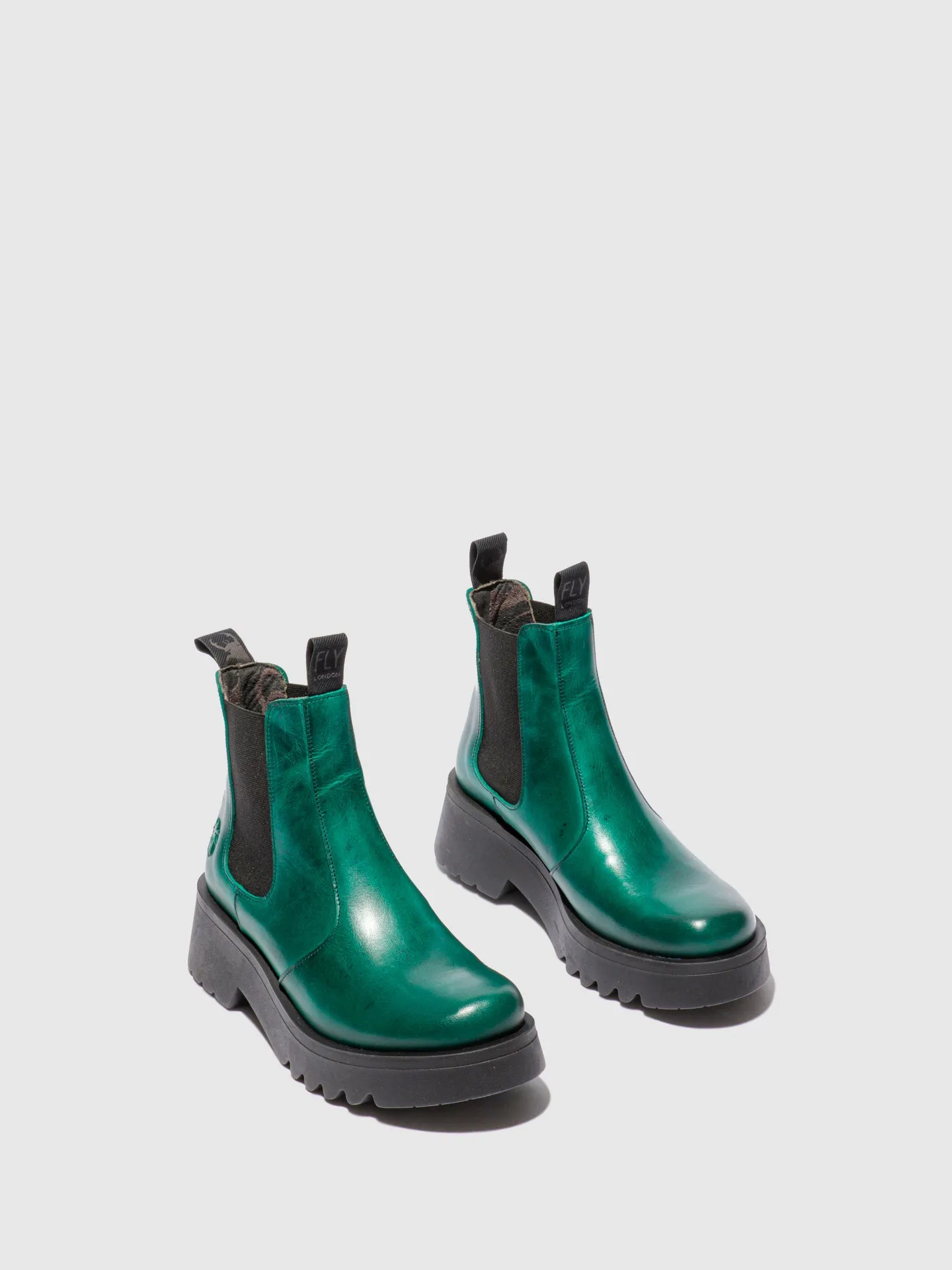Chelsea Ankle Boots MEDI789FLY RUG SHAMROCK GREEN