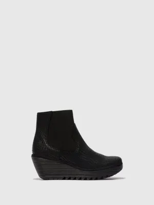 Chelsea Ankle Boots YADE398FLY CROCO BLACK
