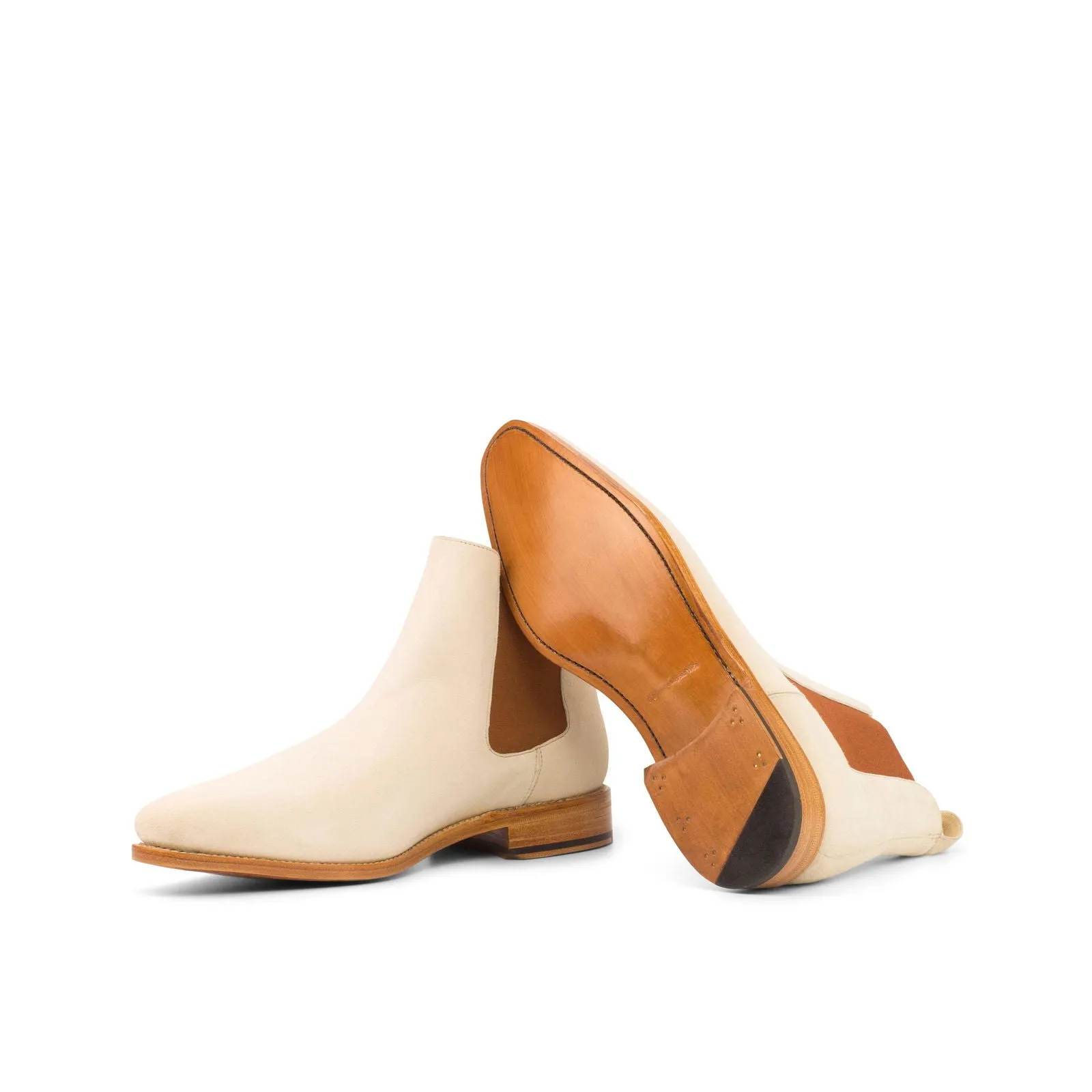 Chelsea Boot Classic-Kid Suede, White-Wholesale