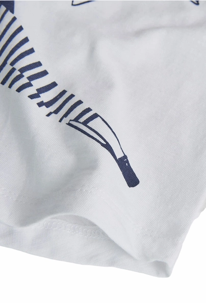 Boboli Maglietta manica corta in jersey combinato da bambina 438061 1100 bianca Beach Outfit Versatile Design