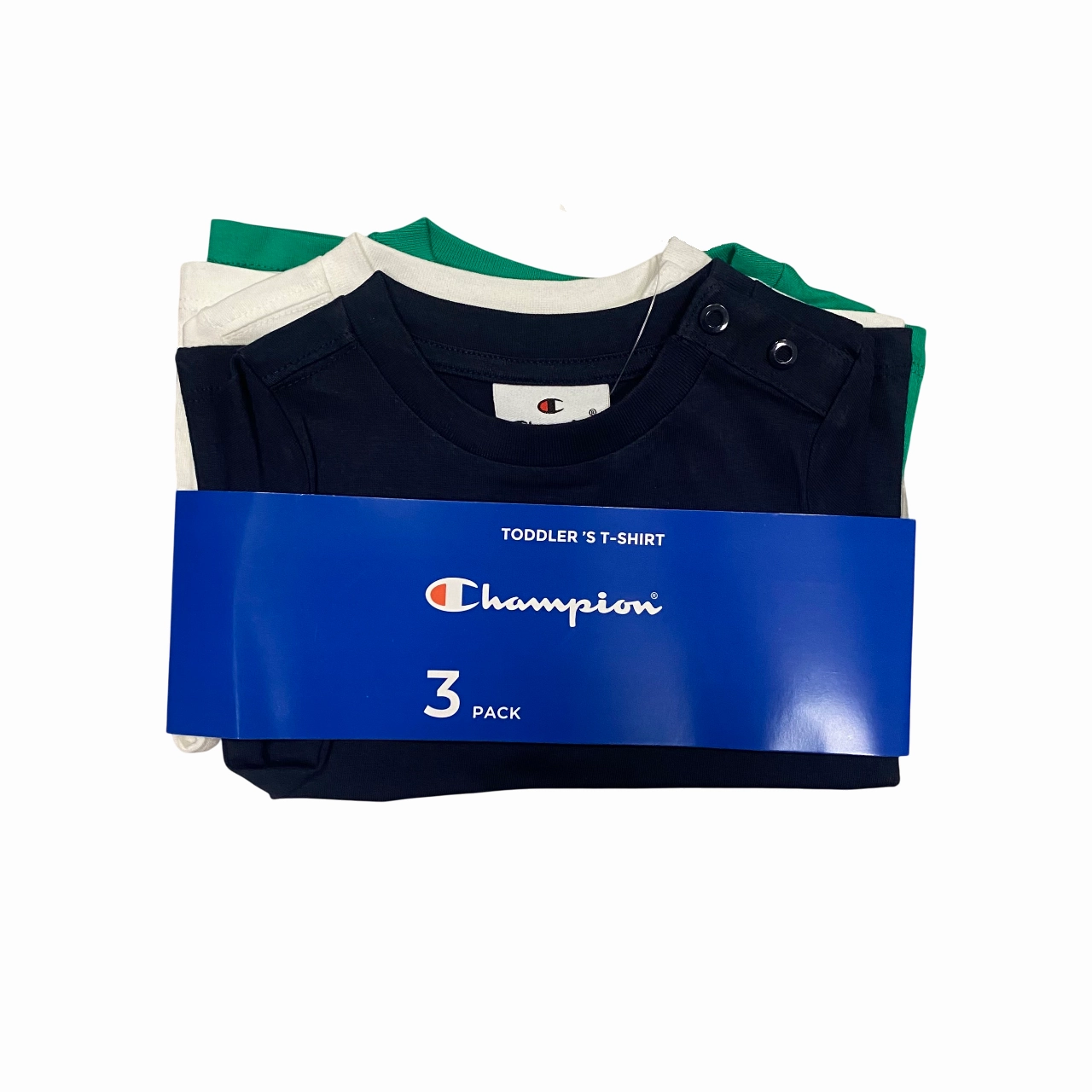 Champion 3 magliette manica corta da bambino 306900 BS501 blu-bianco-verde Eco-friendly Soft and Light