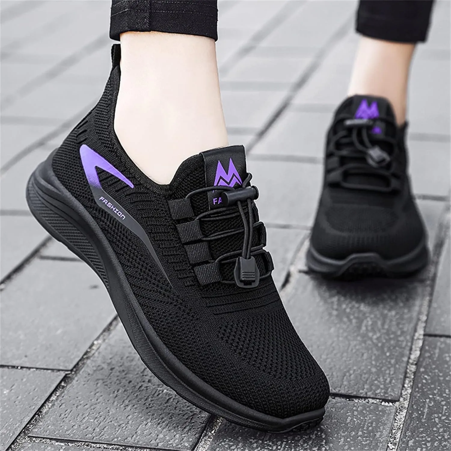 Classic Athletic Skateboard Sneakers for Women Lightweight Woven Orthopedic Walking Shoes Canvas Slip on Shoe
