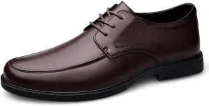 Classic Men's Leather Dress Shoes Men Lace Up Formal Business Oxford Shoes Comfortable Casual Derby Shoes for Men