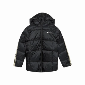 Silicone Grip Trim Champion Piumino con cappuccio junior unisex 404518 KK001 NBK nero